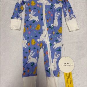 Little Sleepies Bunny Patch Zippy 3-6M NWT Easter Sold Out Size
